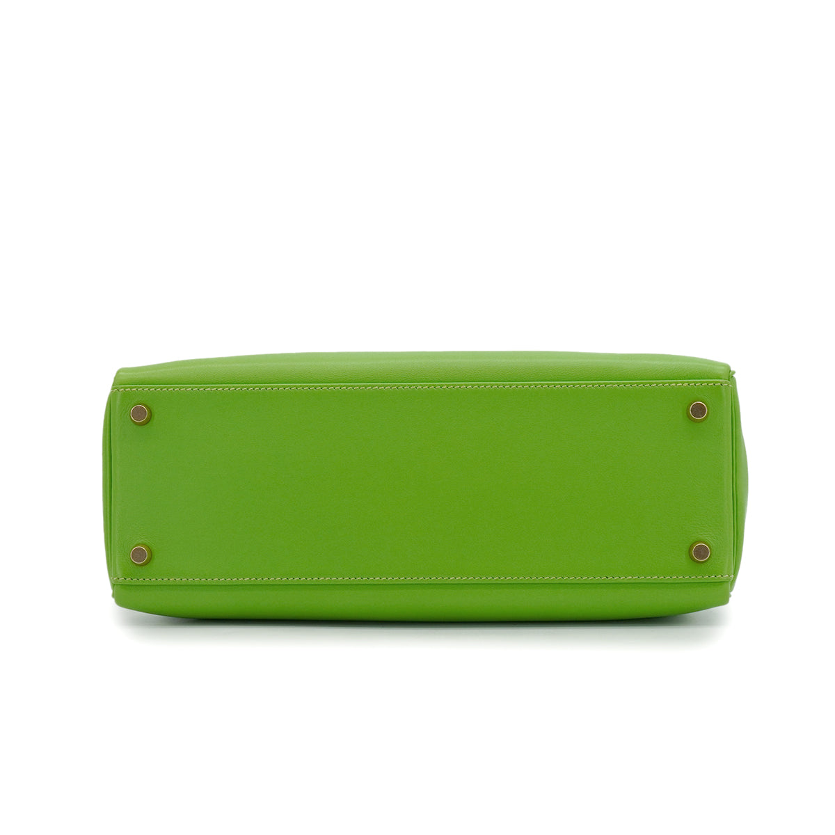 HERMES KELLY 32 RETOURNE APPLE GREEN VEAU GULLIVER HAND SHOULDER BAG 1998 SQUARE B  GOLD HARDWARE 90347153