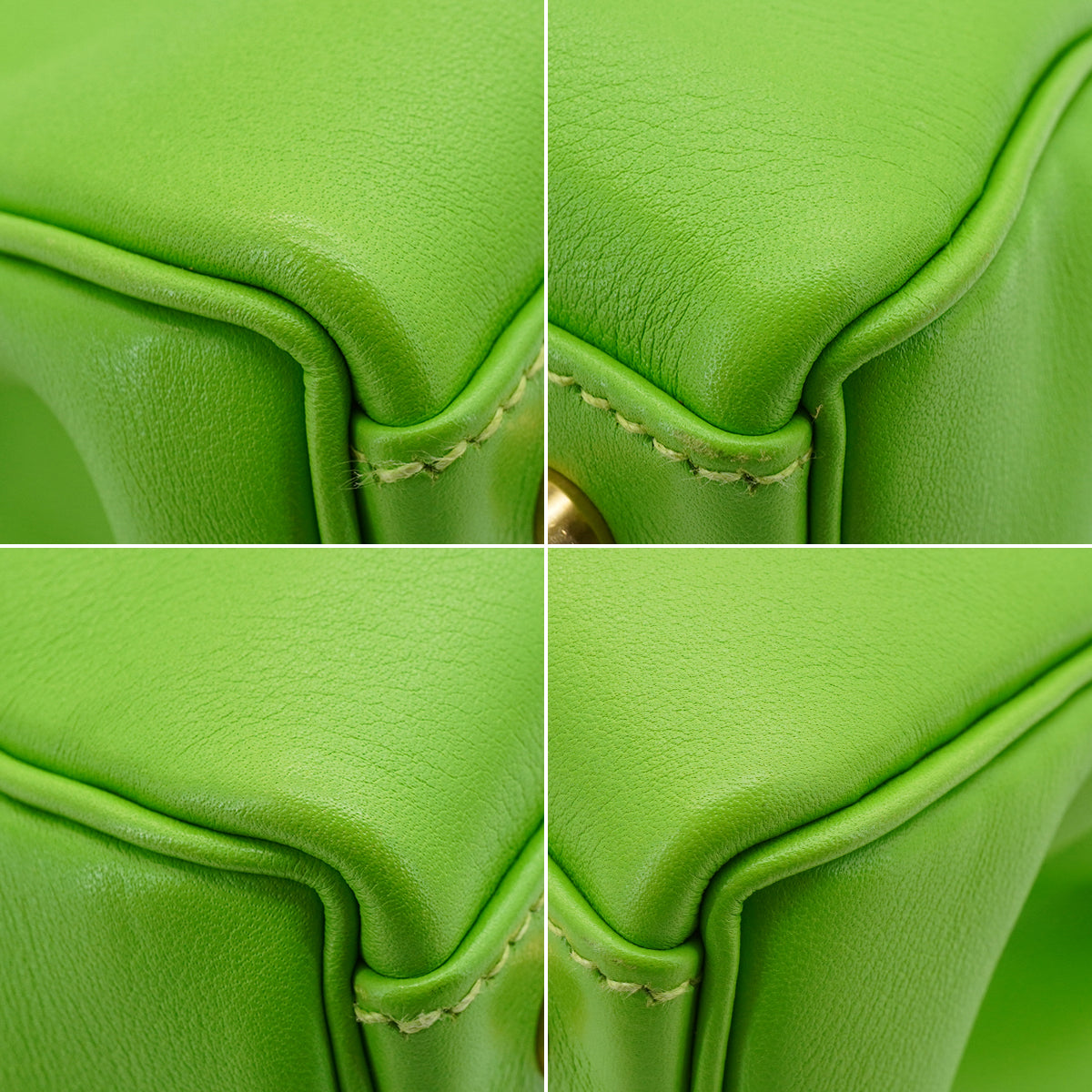 HERMES KELLY 32 RETOURNE APPLE GREEN VEAU GULLIVER HAND SHOULDER BAG 1998 SQUARE B  GOLD HARDWARE 90347153