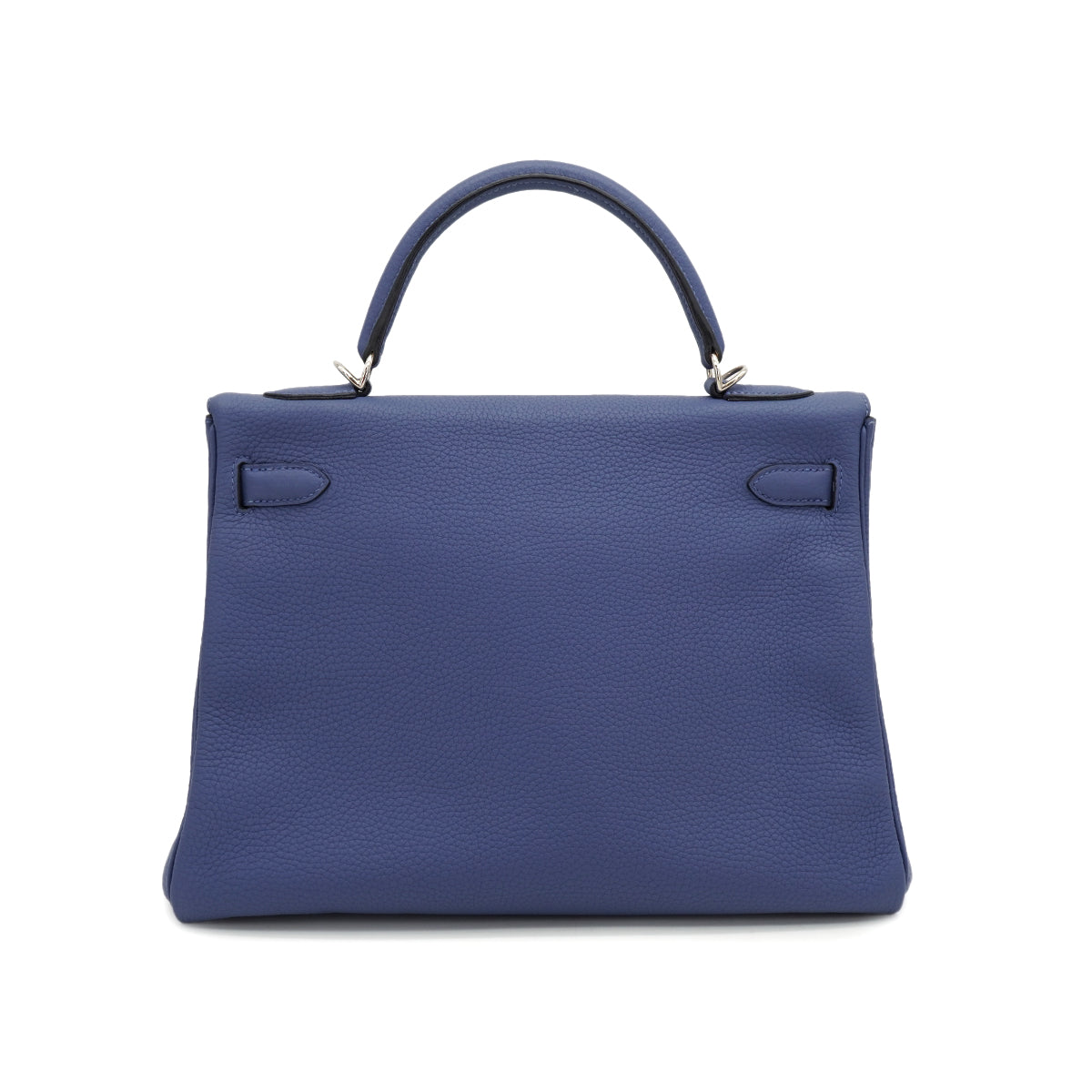 HERMES KELLY 32 RETOURNE BLUE BRIGHTON TAURILLON CLEMENCE HAND SHOULDER BAG 2018 C STAMP PALLADIUM HARDWARE 90331408
