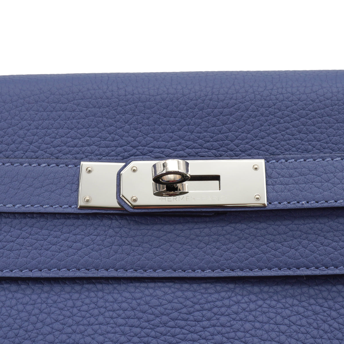 HERMES KELLY 32 RETOURNE BLUE BRIGHTON TAURILLON CLEMENCE HAND SHOULDER BAG 2018 C STAMP PALLADIUM HARDWARE 90331408
