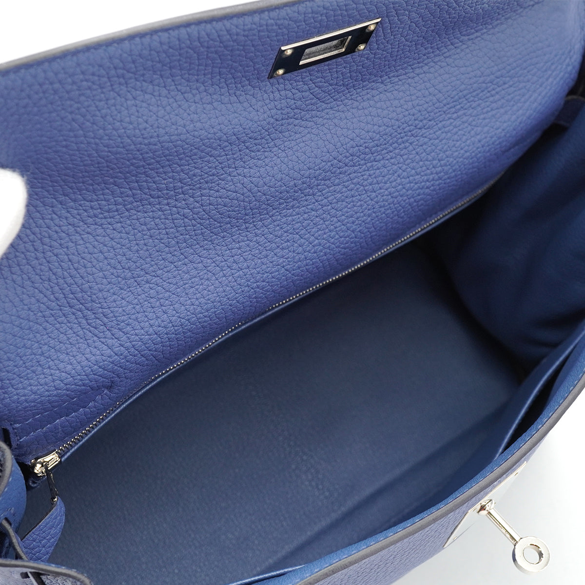 HERMES KELLY 32 RETOURNE BLUE BRIGHTON TAURILLON CLEMENCE HAND SHOULDER BAG 2018 C STAMP PALLADIUM HARDWARE 90331408