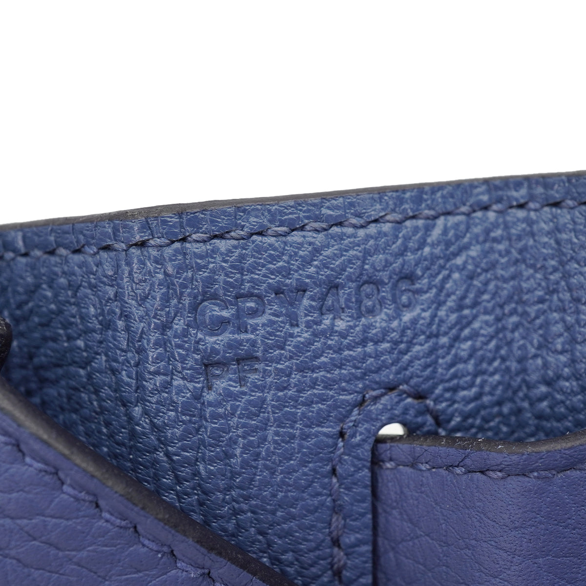 HERMES KELLY 32 RETOURNE BLUE BRIGHTON TAURILLON CLEMENCE HAND SHOULDER BAG 2018 C STAMP PALLADIUM HARDWARE 90331408