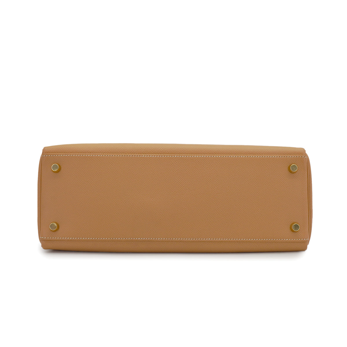 HERMES KELLY 32 RETOURNE NATUREL COUCHEVEL HAND SHOULDER BAG 1998 SQUARE B GOLD HARDWARE 90347152
