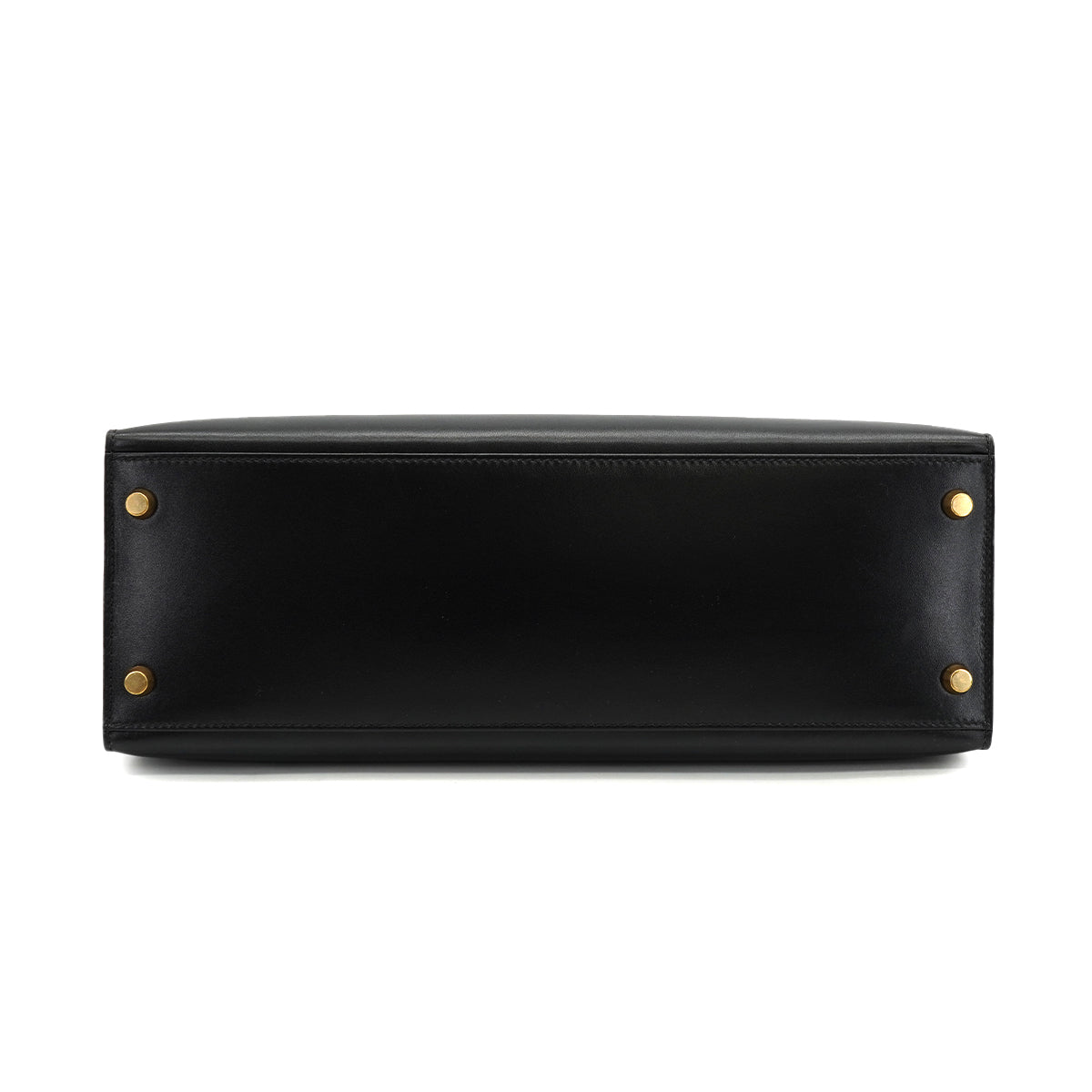 HERMES KELLY 32 SELLIER BLACK BOX CALF HAND SHOULDER BAG 1996 CIRCLE Z GOLD HARDWARE 90333264