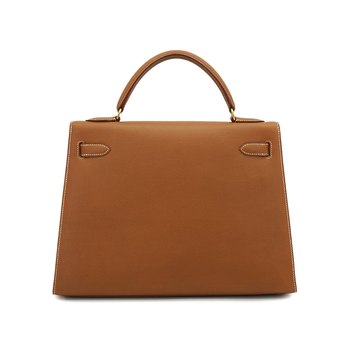 HERMES KELLY 32 SELLIER GOLD COURCHEVEL HAND SHOULDER BAG 1996 CIRCLE Z GOLD HARDWARE 90332386