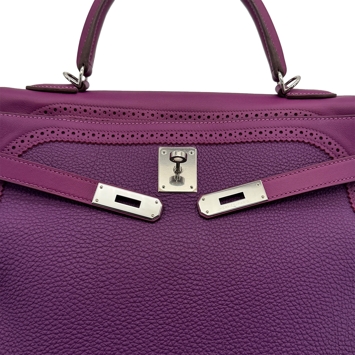 HERMES KELLY35 GHILLIES RETOURNE ANEMONE TOGO SWIFT HAND SHOULDER BAG 2014 R STAMP PALLADIUM HARDWARE 90325615