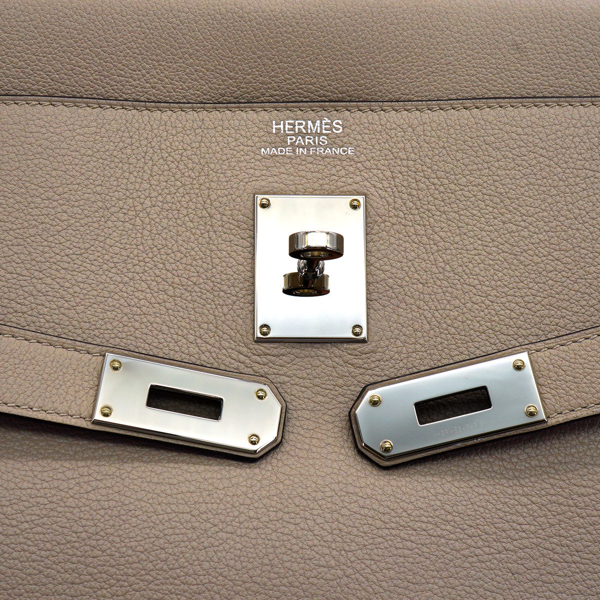 HERMES KELLY 50 RELAX VOYAGE RETOURNE GRIS ASPHALTE TAURILLON NOVILLO HAND SHOULDER BAG 2021 Z STAMP PALLADIUM HARDWARE 90335803