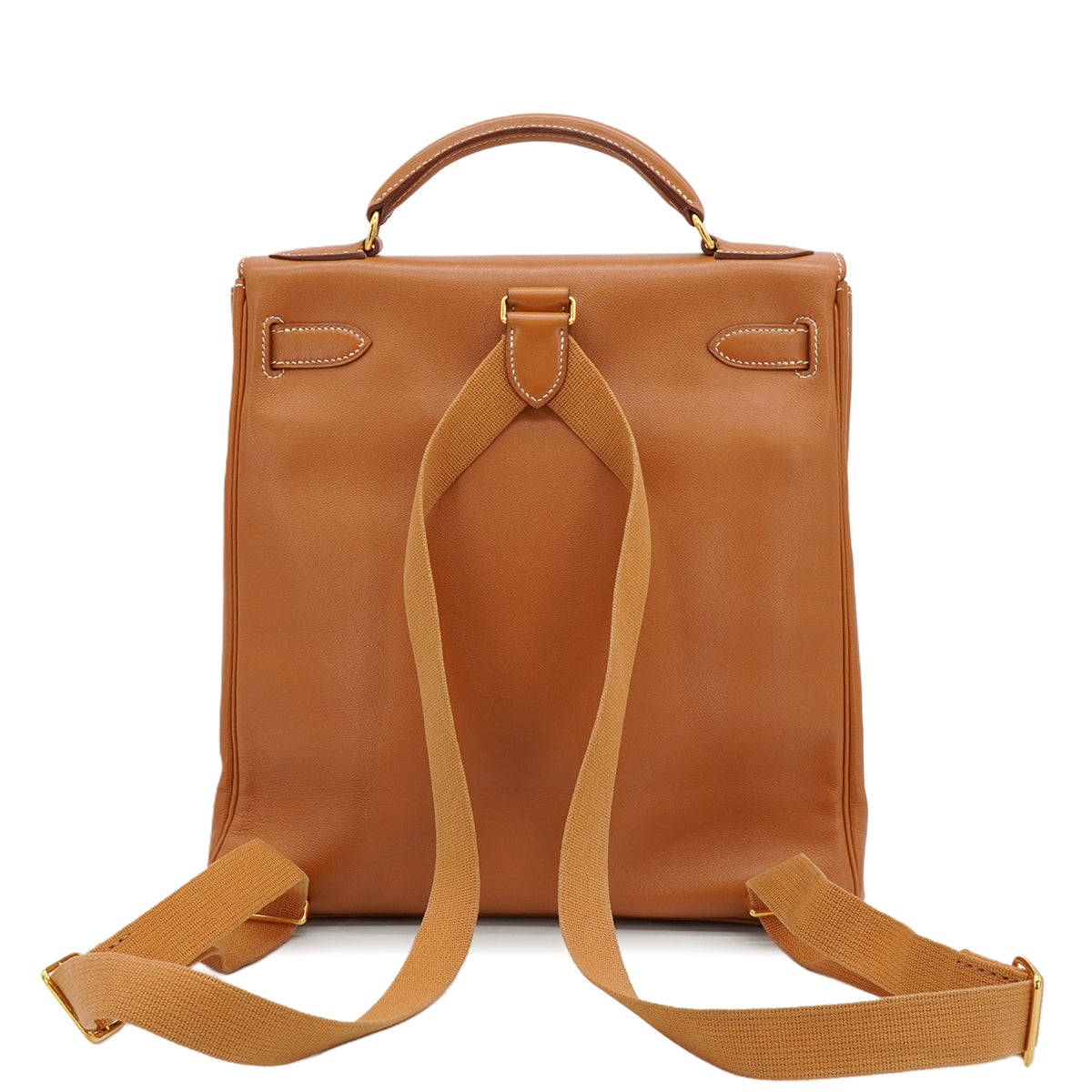 HERMES KELLY ADO GM GOLD VEAU GULLIVER BACKPACK 1999 SQUARE C GOLD HARDWARE 90334132
