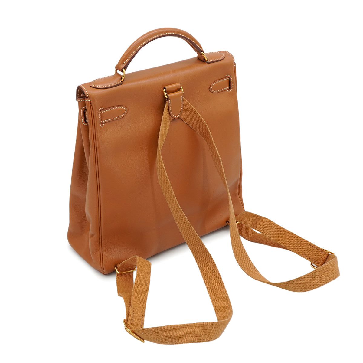 HERMES KELLY ADO GM GOLD VEAU GULLIVER BACKPACK 1999 SQUARE C GOLD HARDWARE 90334132