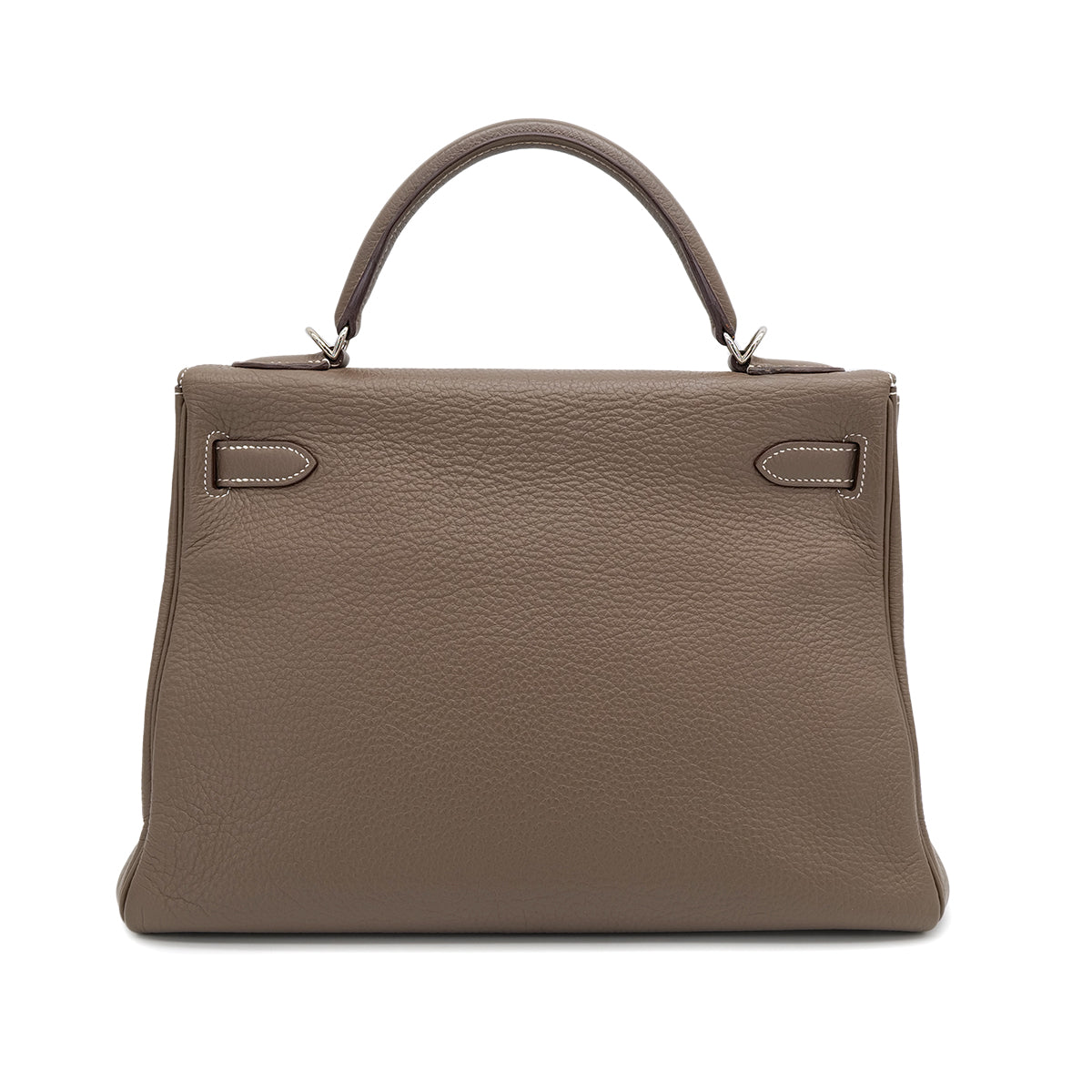 HERMES KELLY AMAZON 32 RETOURNE ETOUPE TOGO HAND SHOULDER BAG 2010 SQUARE N PALLADIUM HARDWARE 90277075