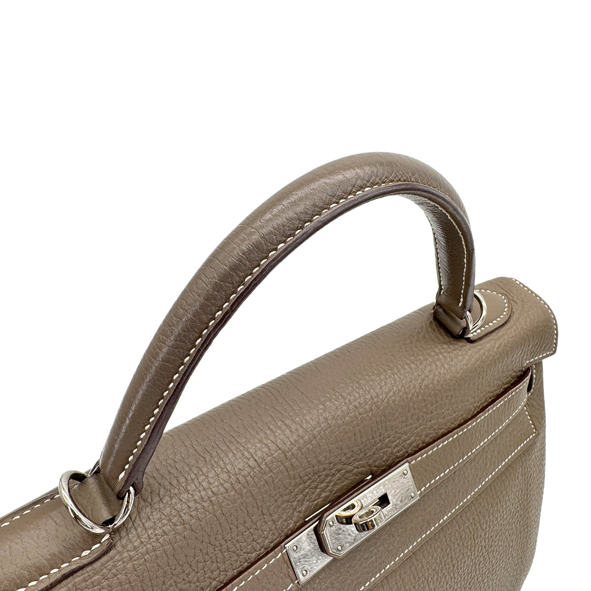 HERMES KELLY AMAZON 32 RETOURNE ETOUPE TOGO HAND SHOULDER BAG 2010 SQUARE N PALLADIUM HARDWARE 90277075