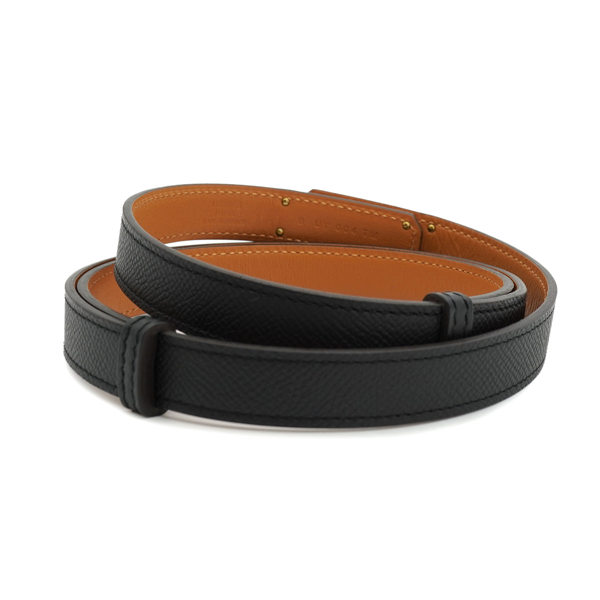 HERMES KELLY BELT 18 BLACK VEAU EPSOM 2023 B STAMP ROSE GOLD HARDWARE 90328716