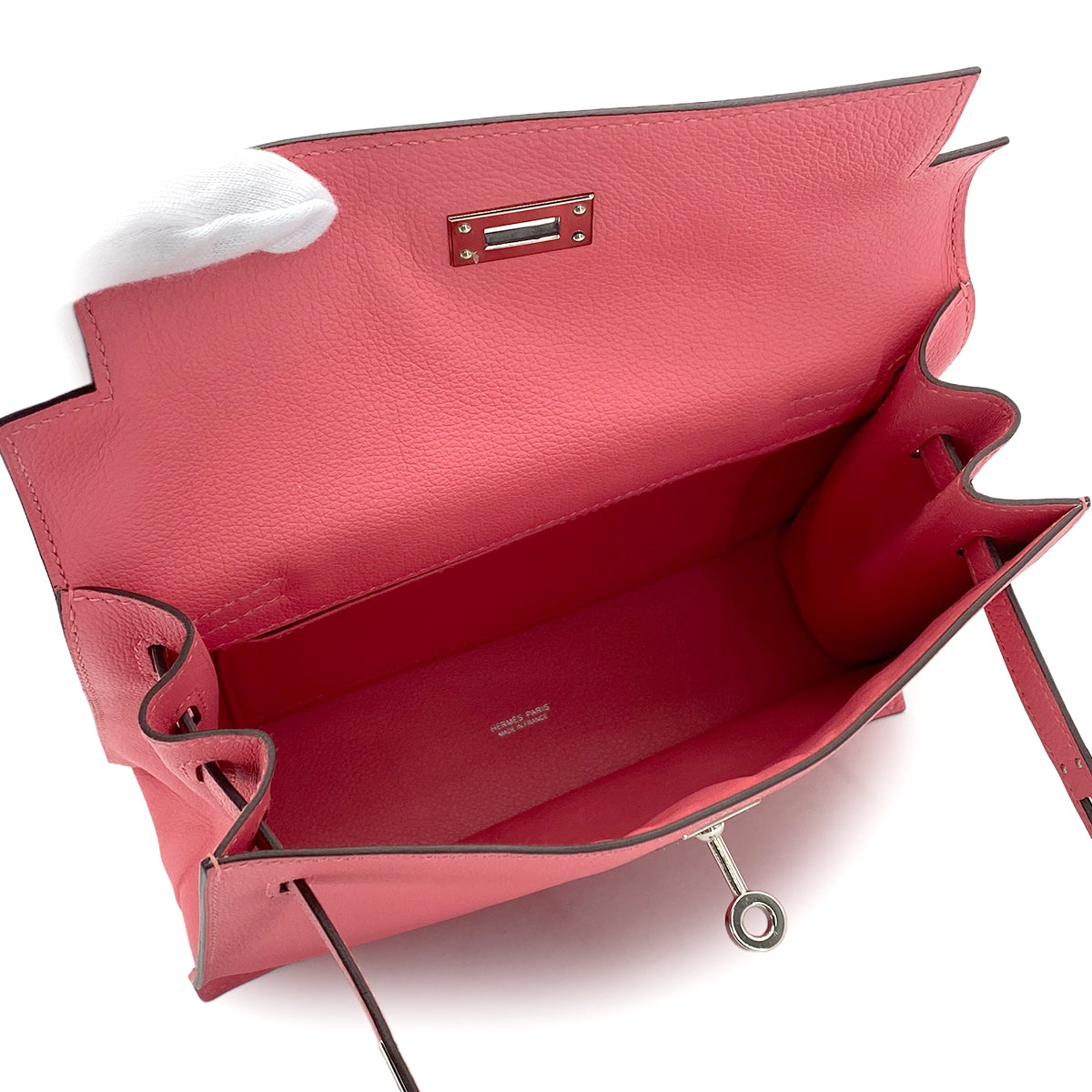 HERMES KELLY DANCE 2 ROSE AZALEE EVERCOLOR SHOULDER BAG 2019 D STAMP PALLADIUM HARDWARE 90326718