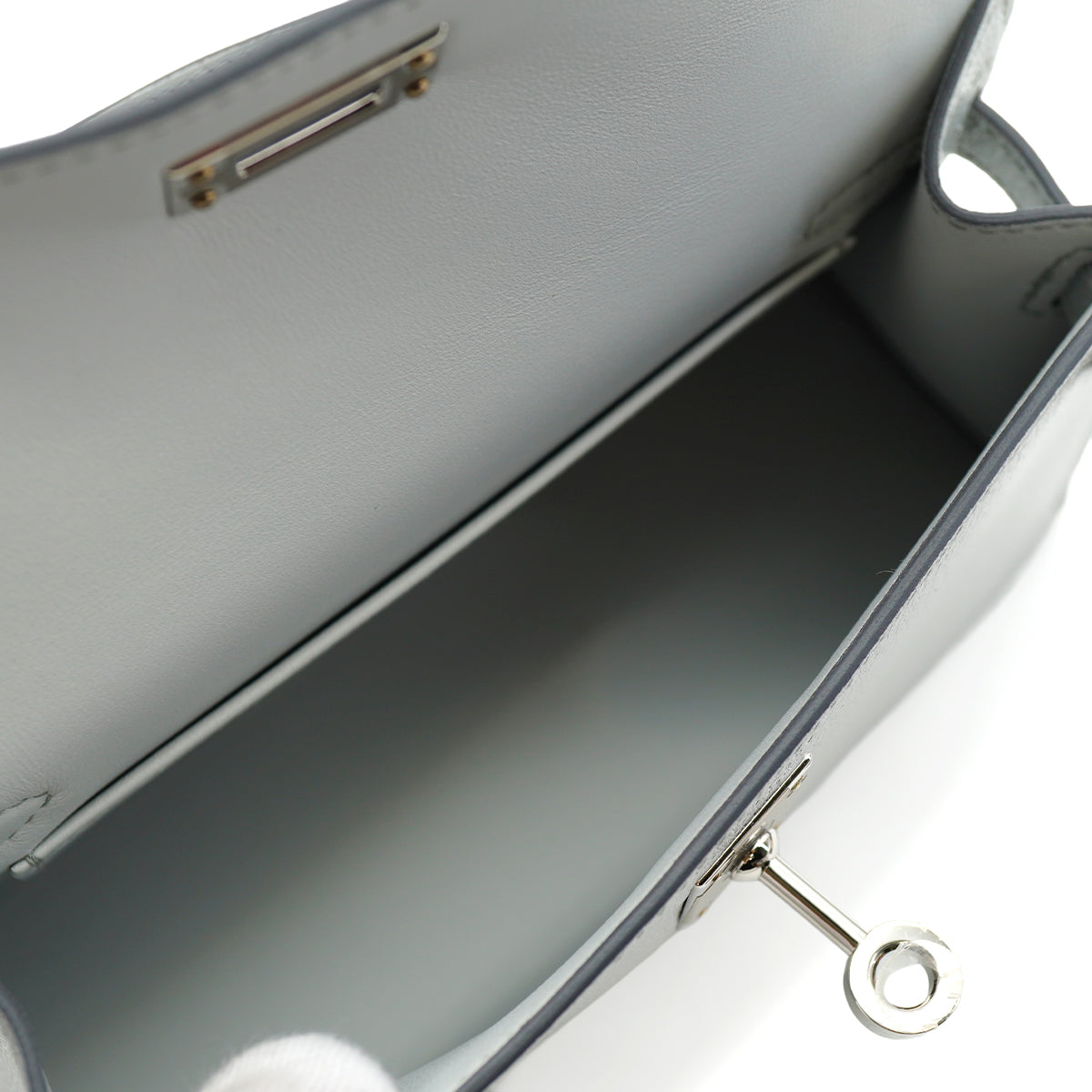 HERMES KELLY MINI 2 ARGENT CHEVRE CHAMKILA HAND SHOULDER BAG 2026 G STAMP PALLADIUM  HARDWARE 90342998