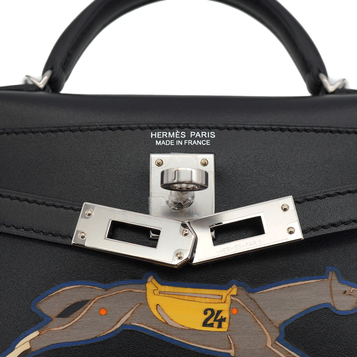 HERMES KELLY MINI 2 CHEVAL DE BOIS BLACK TADELAKT HAND SHOULDER BAG 2024 W STAMP PALLADIUM HARDWARE 90331234