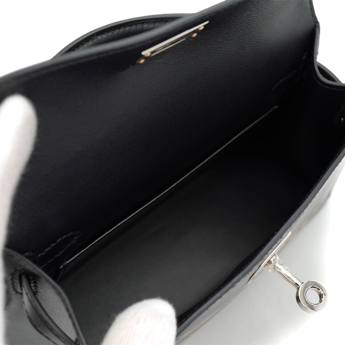 HERMES KELLY MINI 2 CHEVAL DE BOIS BLACK TADELAKT HAND SHOULDER BAG 2024 W STAMP PALLADIUM HARDWARE 90331234