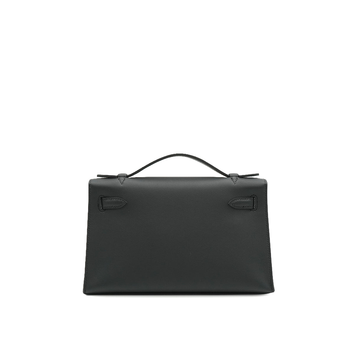 HERMES KELLY POCHETTE SELLIER BLACK VEAU SWIFT HAND BAG 2024 W STAMP GOLD HARDWARE 90331852