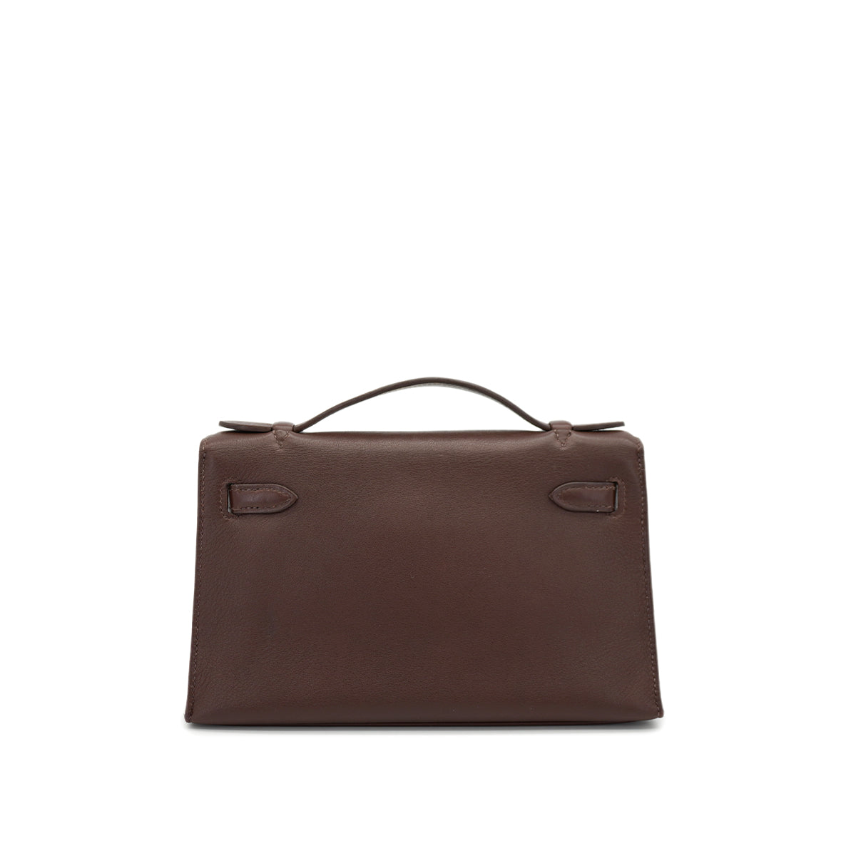 HERMES KELLY POCHETTE SELLIER HAVANE EVERGRAIN HAND BAG 2008 SQUARE L GOLD HARDWARE 90330948