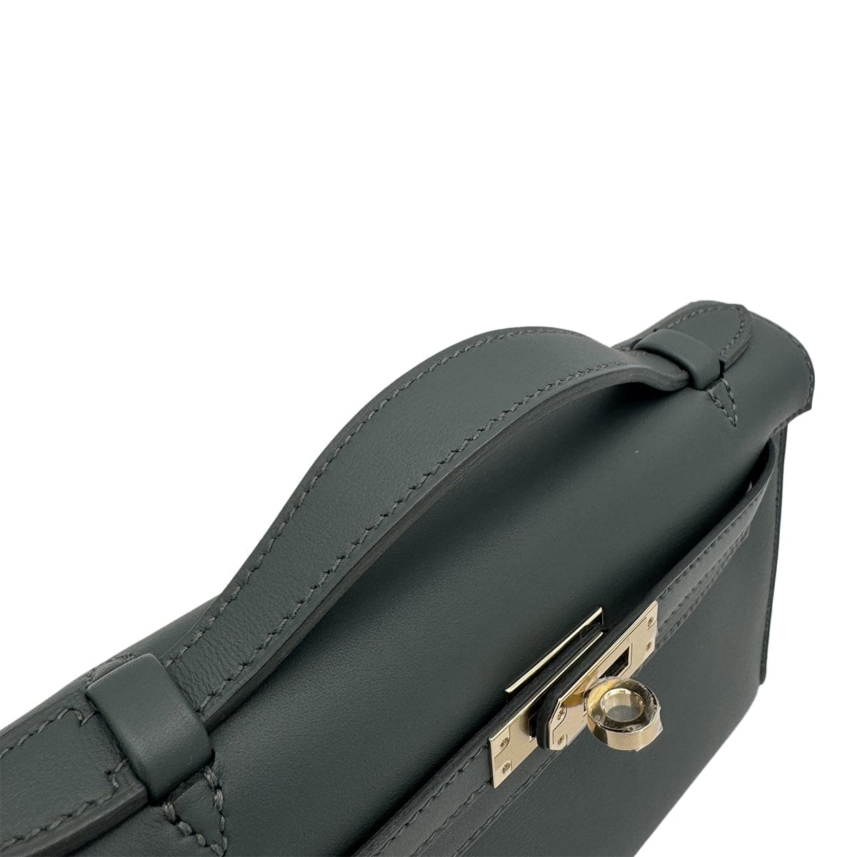 HERMES KELLY POCHETTE SELLIER VERT MANGROVE VEAU SWIFT HAND BAG 2025 K STAMP PERMABRASS GOLD HARDWARE 90321148