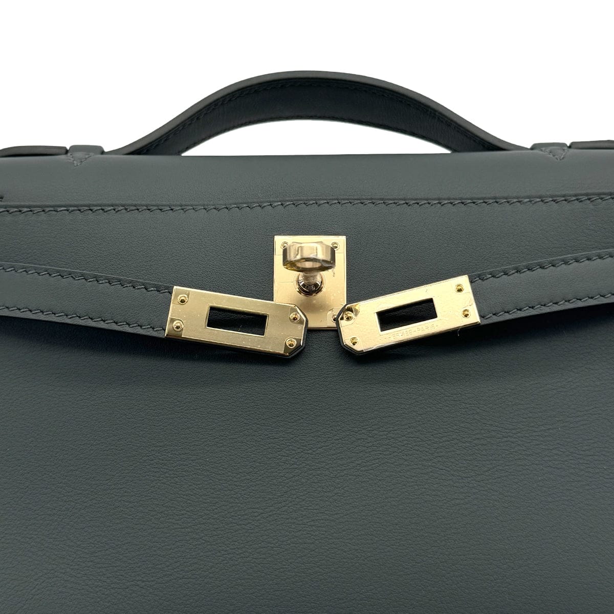 HERMES KELLY POCHETTE SELLIER VERT MANGROVE VEAU SWIFT HAND BAG 2025 K STAMP PERMABRASS GOLD HARDWARE 90321148