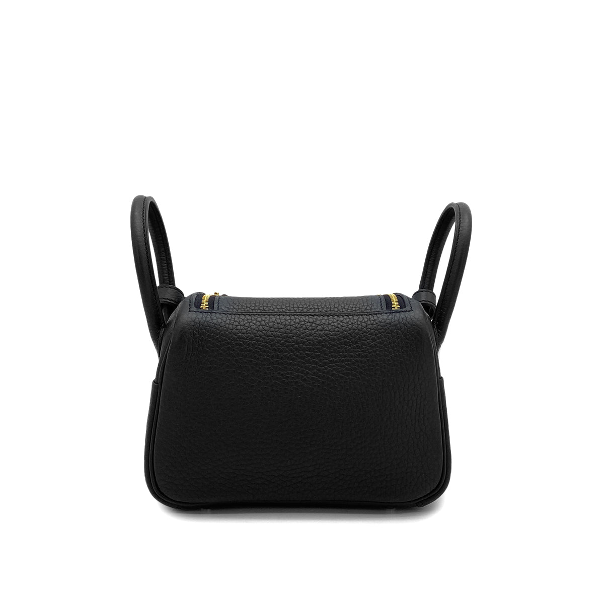 HERMES LINDY MINI BLACK TAURILLON CLEMENCE SHOULDER BAG 2025 K STAMP GOLD HARDWARE 90327289