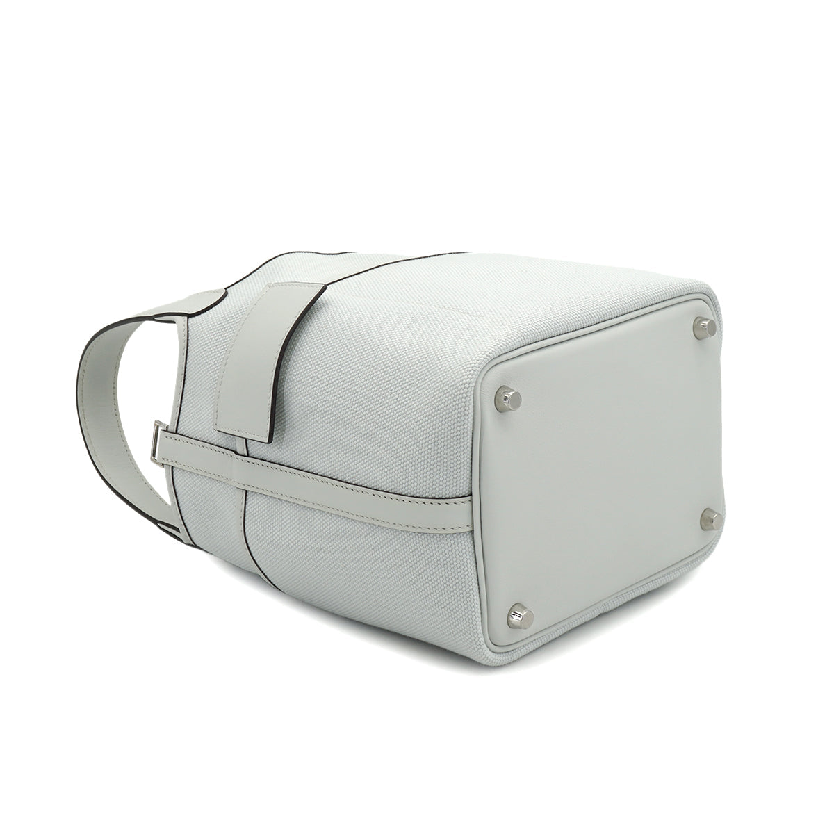HERMES PICOTIN LOCK 18 PM CARGO POCKET BLUE PALE TOILE GOELAND VEAU SWIFT 2024 W STAMP PALLADIUM HARDWARE 90328904