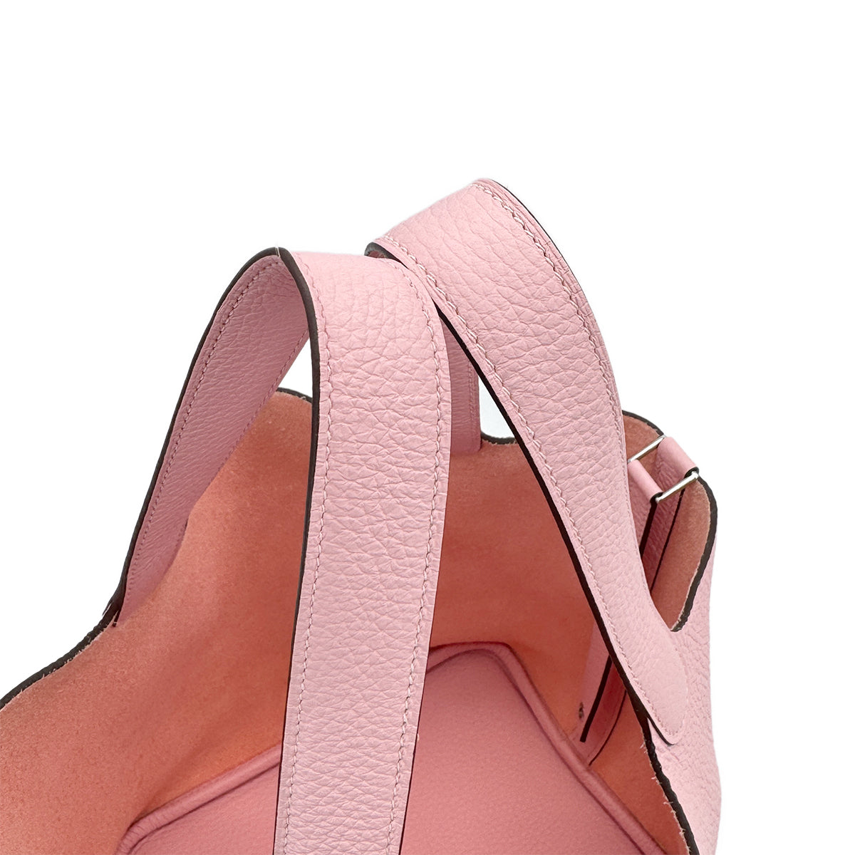 HERMES PICOTIN LOCK MM ROSE SAKURA TAURILLON CLEMENCE HAND BAG 2023 B STAMP PALLADIUM HARDWARE 90319697