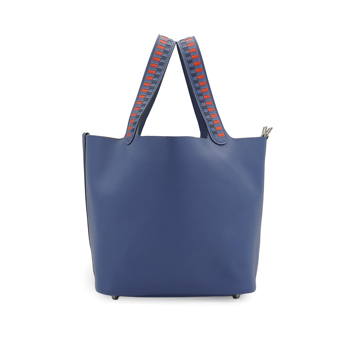 HERMES PICOTIN LOCK MM TRESSAGE DE CUIR BLEU BRIGHTON CAPUCINE BLEU SAPHIR VEAU EPSOM 2018 C STAMP 90333253