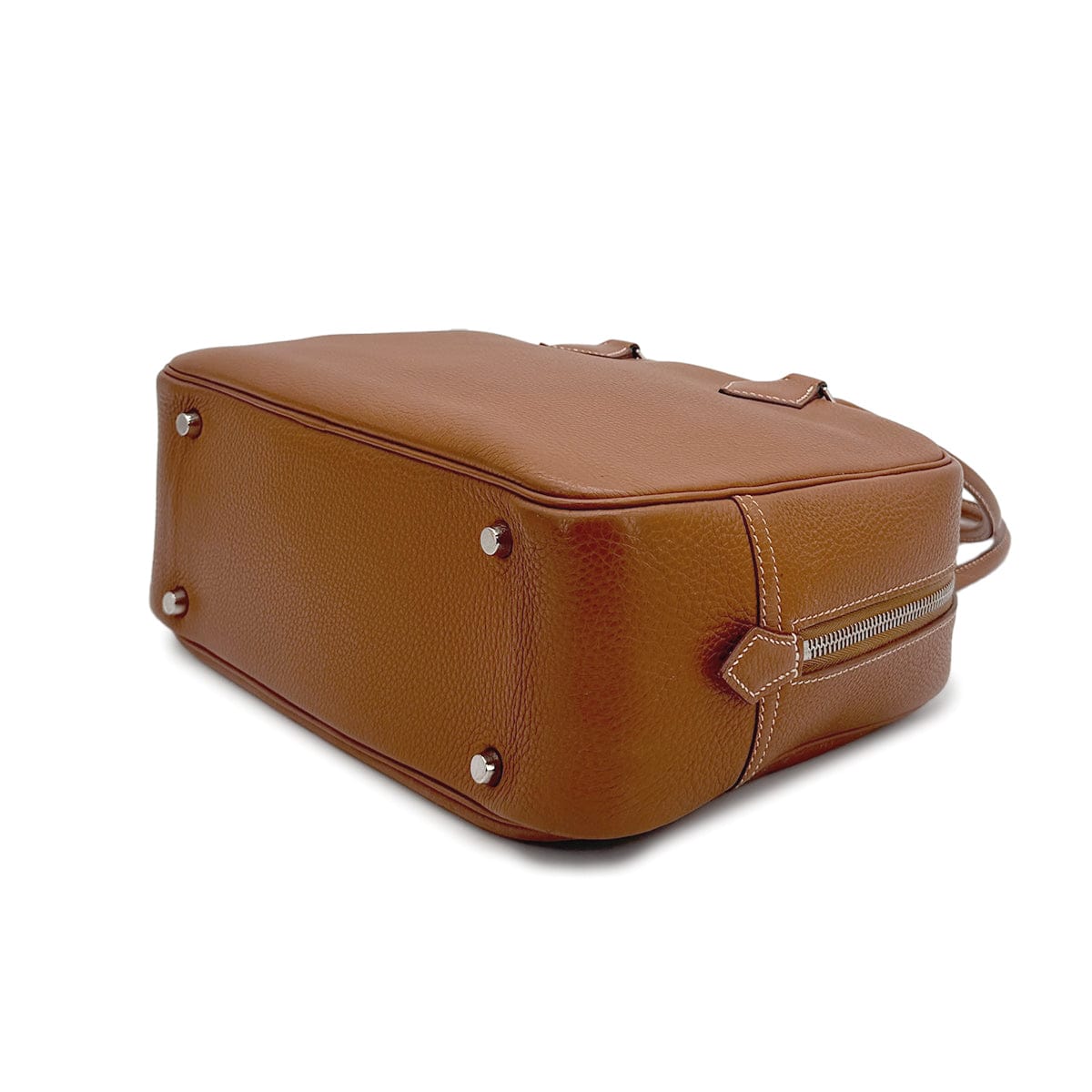 HERMES PLUME 28 GOLD TOGO HAND BAG 1999 SQUARE C PALLADIUM HARDWARE 90320623