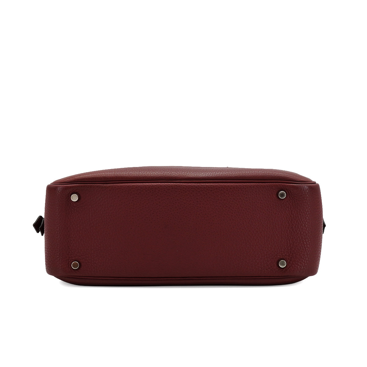 HERMES PLUME 32 ROUGE H TOGO HAND BAG 1999 SQUARE C PALLADIUM HARDWARE  90335878