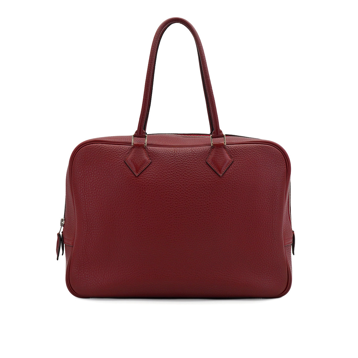 HERMES PLUME 32 ROUGE H TOGO HAND BAG 1999 SQUARE C PALLADIUM HARDWARE  90335878