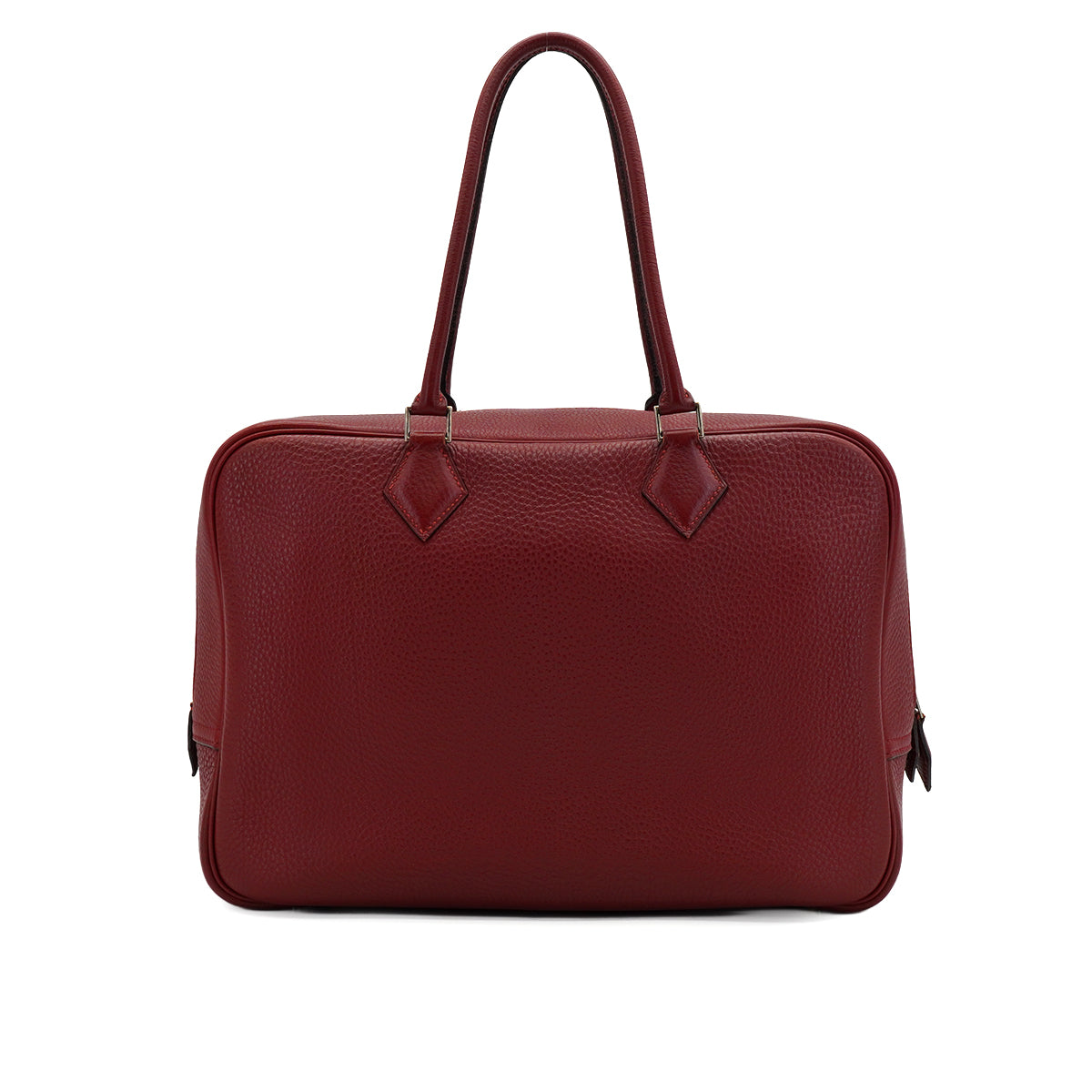 HERMES PLUME 32 ROUGE H TOGO HAND BAG 1999 SQUARE C PALLADIUM HARDWARE  90335878