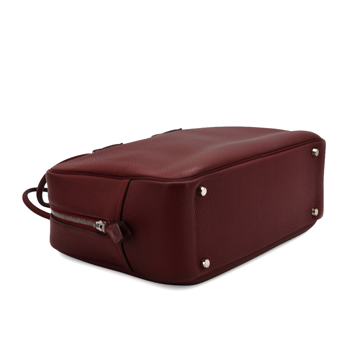 HERMES PLUME 32 ROUGE H TOGO HAND BAG 1999 SQUARE C PALLADIUM HARDWARE  90335878