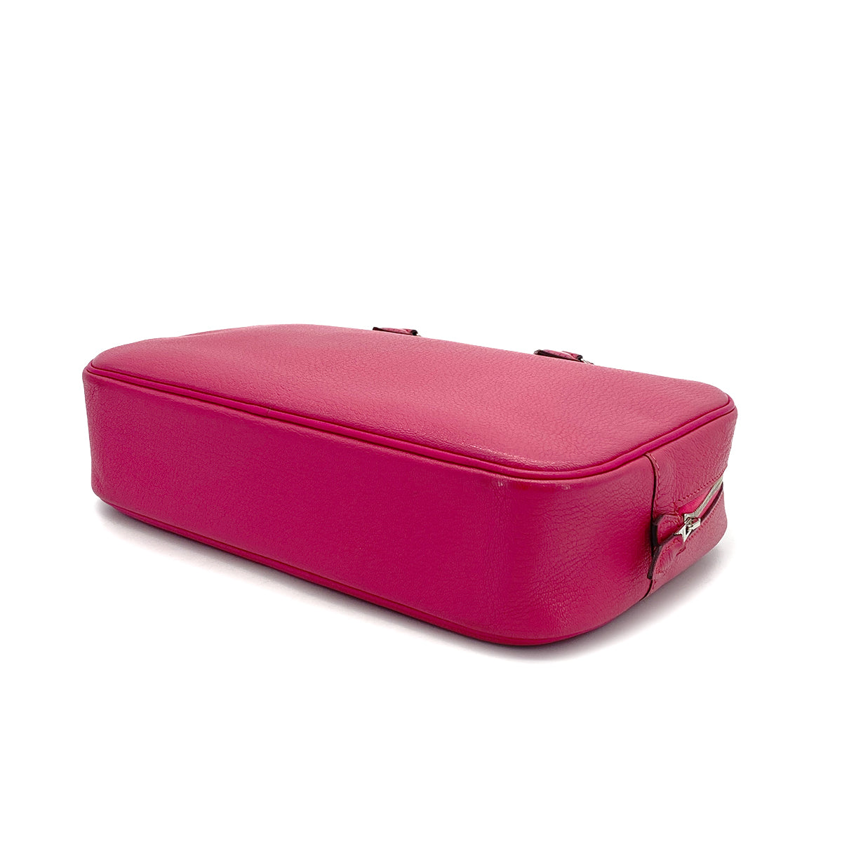 HERMES PLUME ELAN 28 FUCHSIA CHEVRE HAND BAG 2006 SQUARE J PALLADIUM HARDWARE 90320833