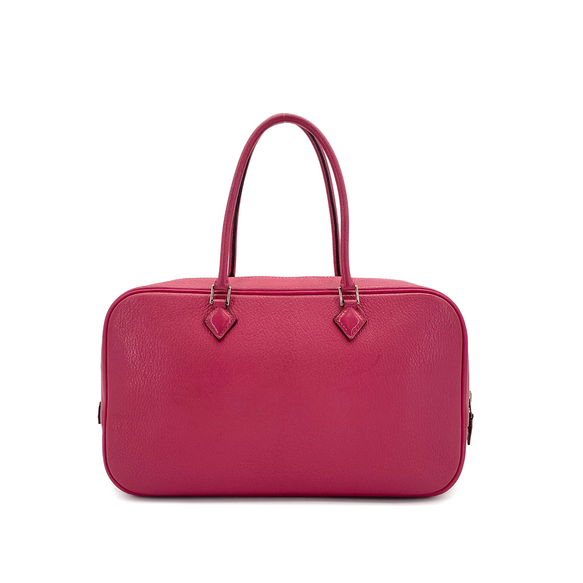 HERMES PLUME ELAN 28 FUCHSIA CHEVRE HAND BAG 2006 SQUARE J PALLADIUM HARDWARE 90320833