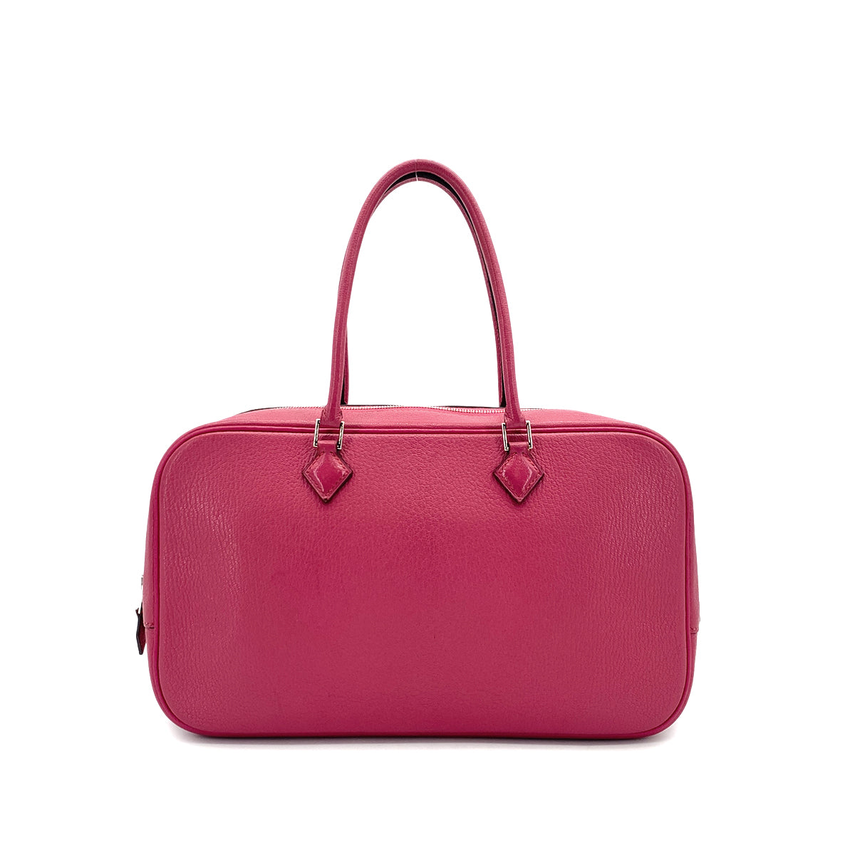 HERMES PLUME ELAN 28 FUCHSIA CHEVRE HAND BAG 2006 SQUARE J PALLADIUM HARDWARE 90320833