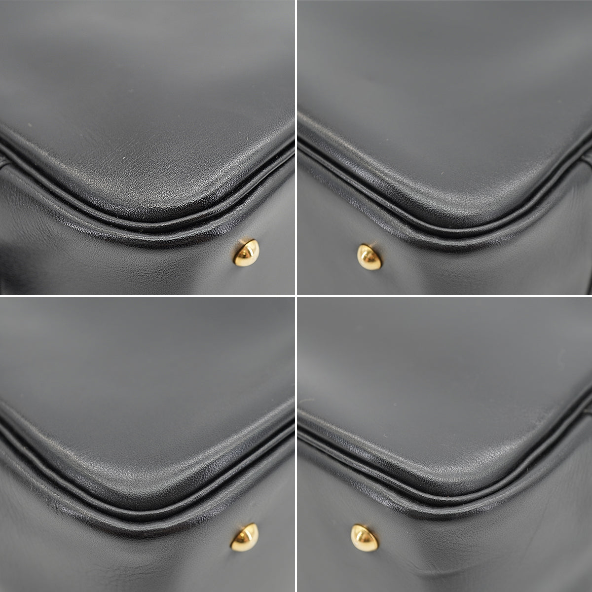 HERMES PLUME MINI BLACK BOX CALF HAND BAG 1993 CIRCLE W GOLD HARDWARE 90335574