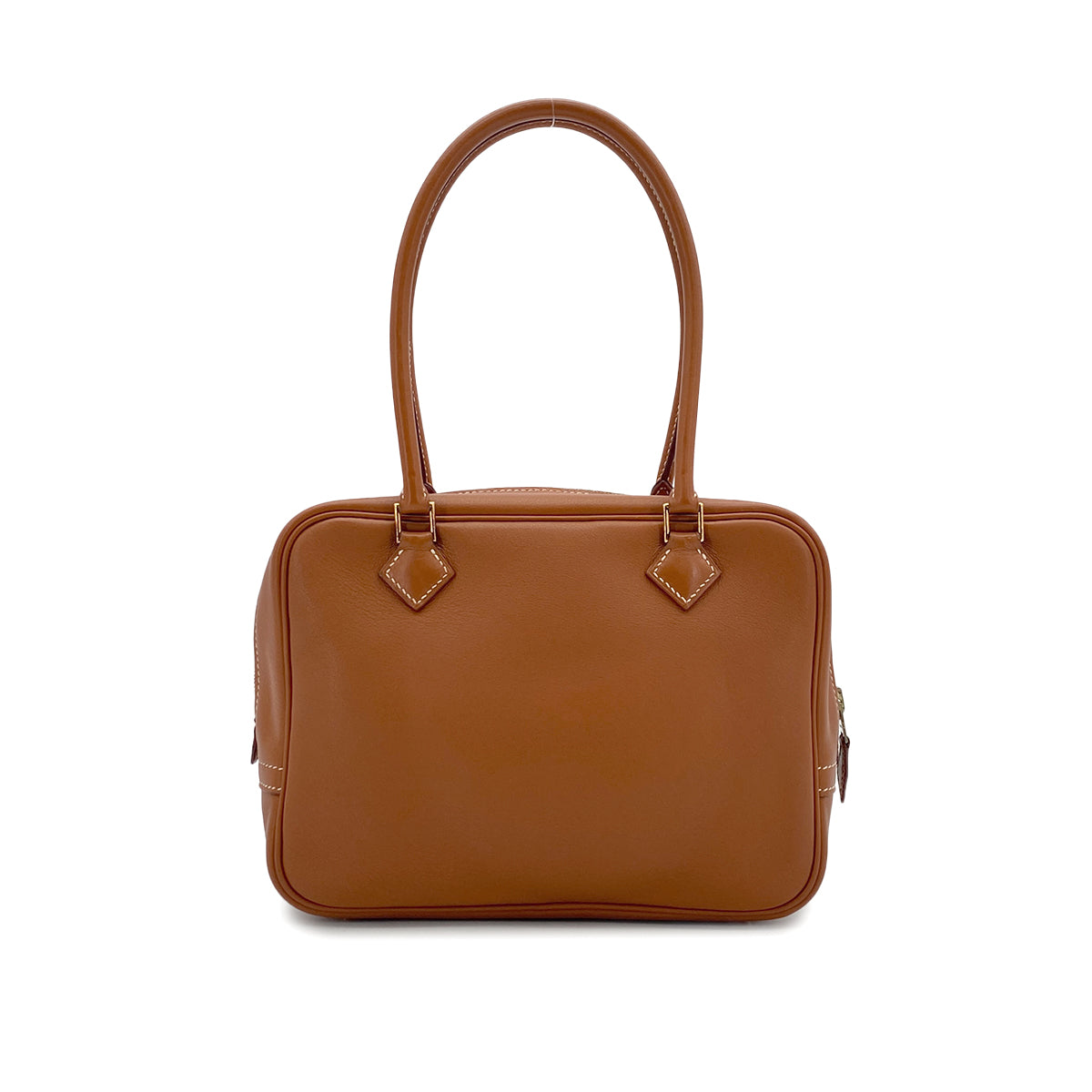 HERMES PLUME MINI GOLD VEAU SWIFT HAND BAG 2001 SQUARE E GOLD HARDWARE 90317190