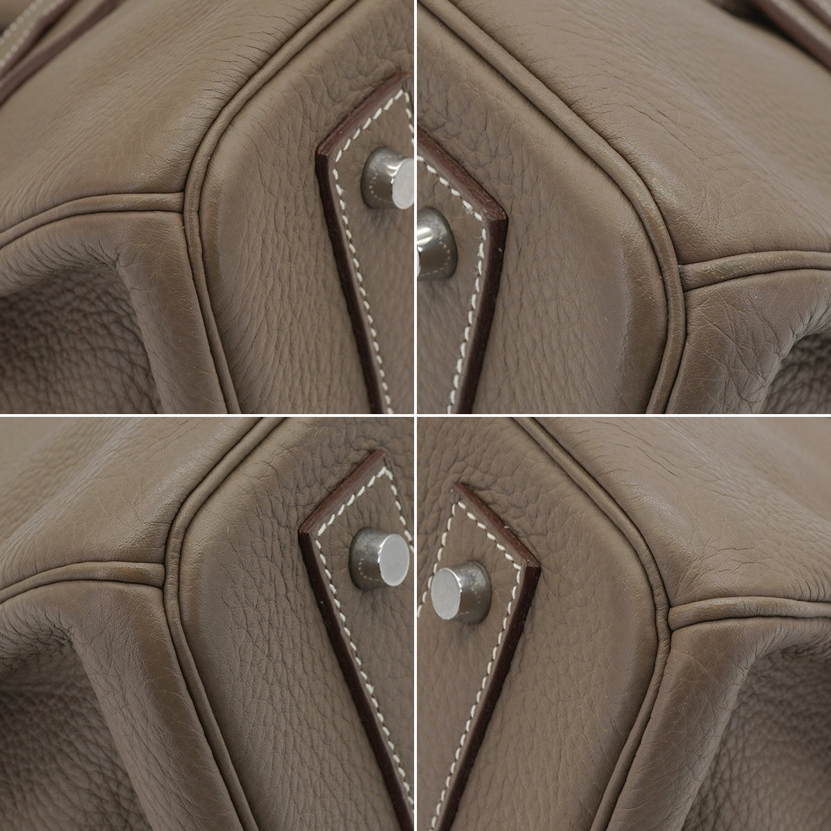 HERMES SHOULDER BIRKIN 42 ETOUPE TAURILLON CLEMENCE HAND SHOULDER BAG 2009 SQUARE M PALLADIUM HARDWARE 90335583