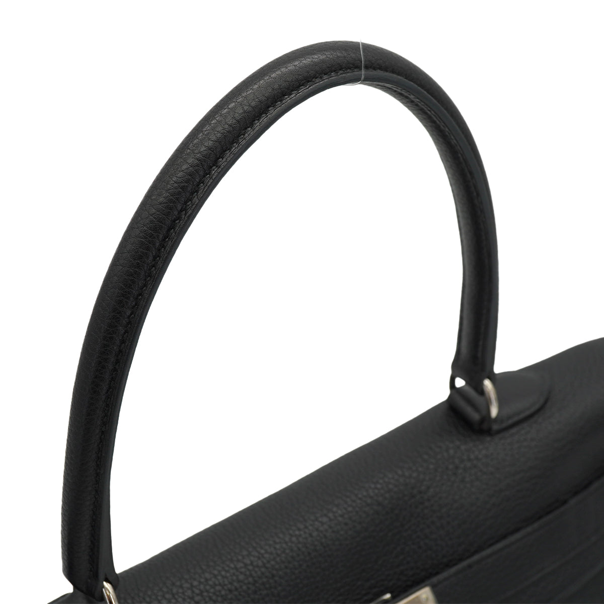 HERMES SHOULDER KELLY 40 BLACK TAURILLON CLEMENCE HAND BAG 2008 SQUARE L PALLADIUM HARDWARE 90327154