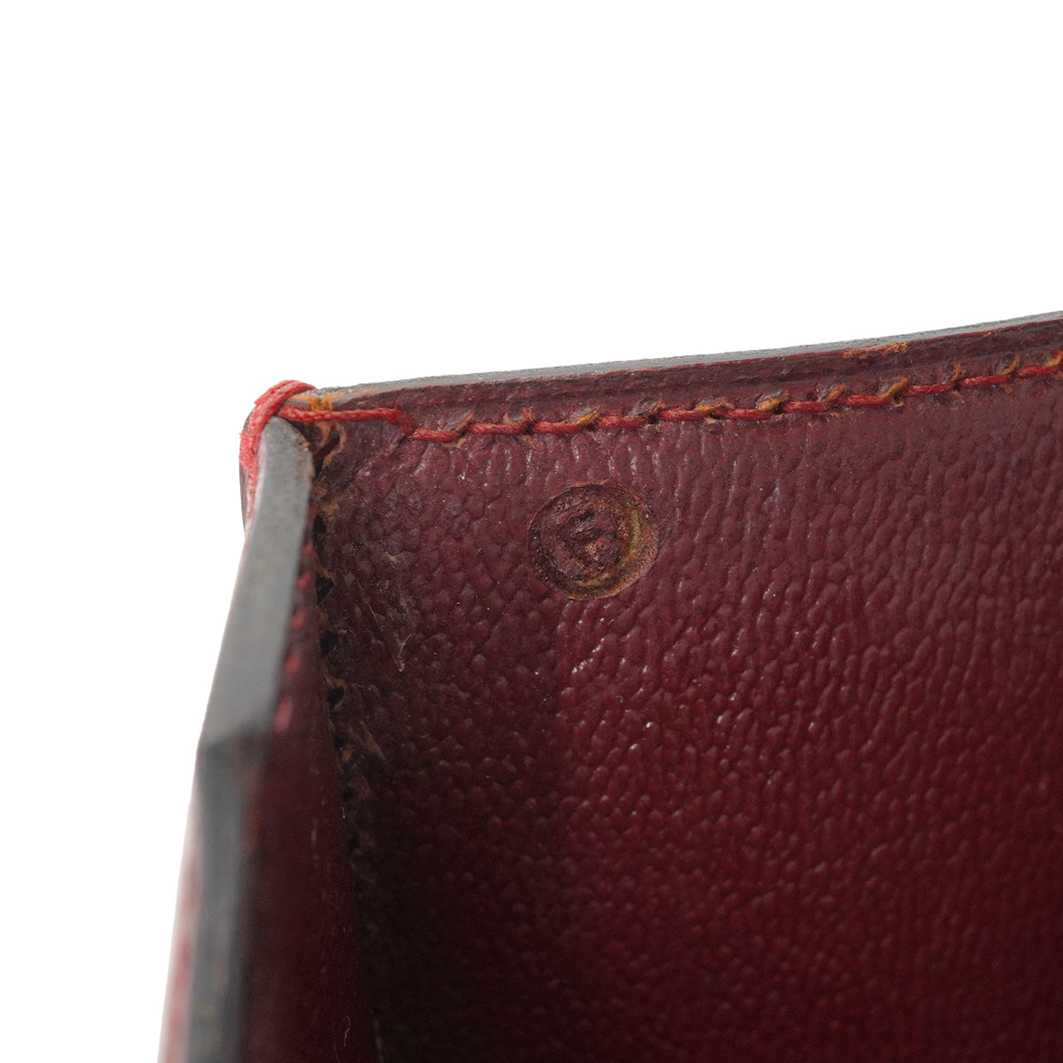 HERMES SOROGNE ROUGE H BOX CALF SHOULDER BAG 1976 CIRCLE F GOLD HARDWARE 90344453