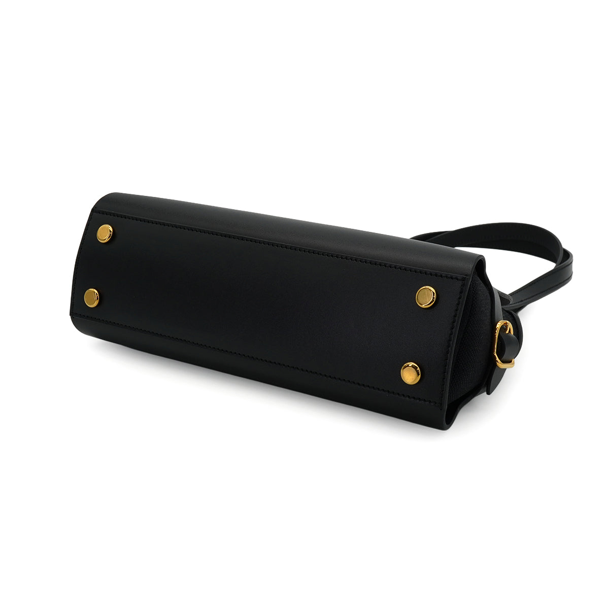 HERMES TABLIER SELLIER BLACK VACHE HUNTER SWIFT TOILE MILITAIRE 2025 K STAMP GOLD HARDWARE 90332562