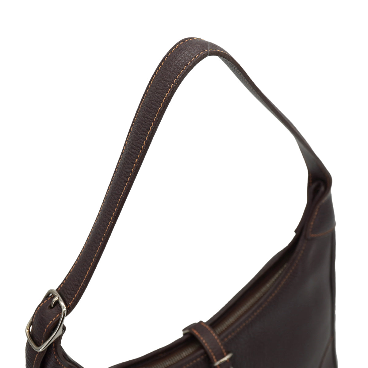 HERMES TRIM 31 CHOCOLAT TAURILLON CLEMENCE SHOULDER BAG 1999 SQUARE C PALLADIUM HARDWARE 90327878