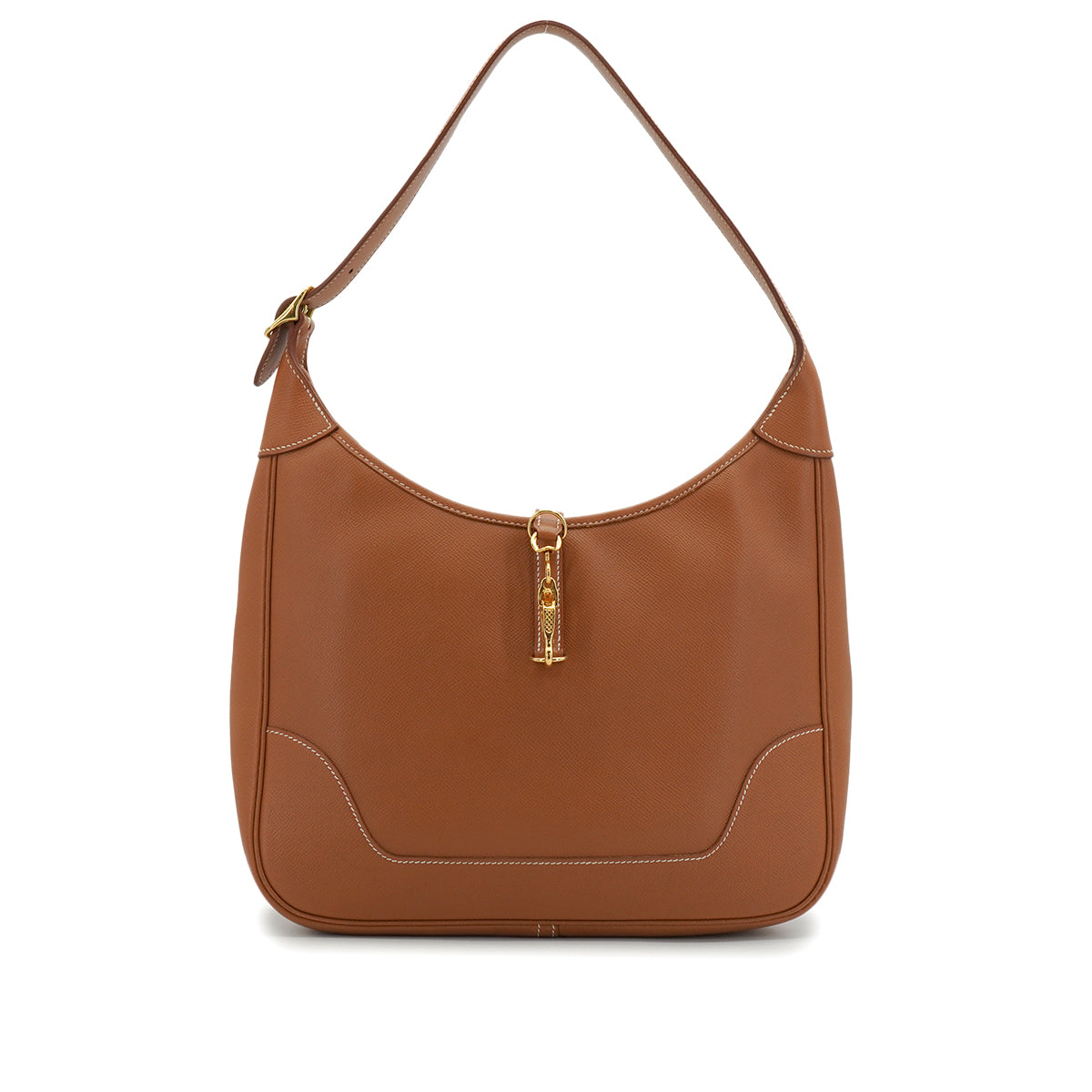 HERMES TRIM 31 GOLD COUCHEVEL SHOULDER BAG 1998 SQUARE B GOLD HARDWARE 90344355