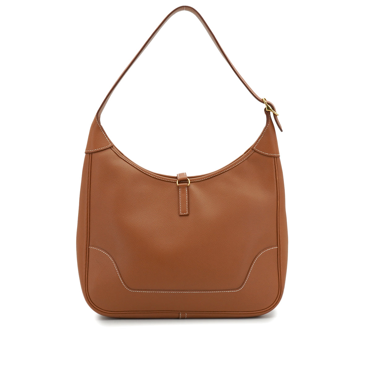HERMES TRIM 31 GOLD COUCHEVEL SHOULDER BAG 1998 SQUARE B GOLD HARDWARE 90344355