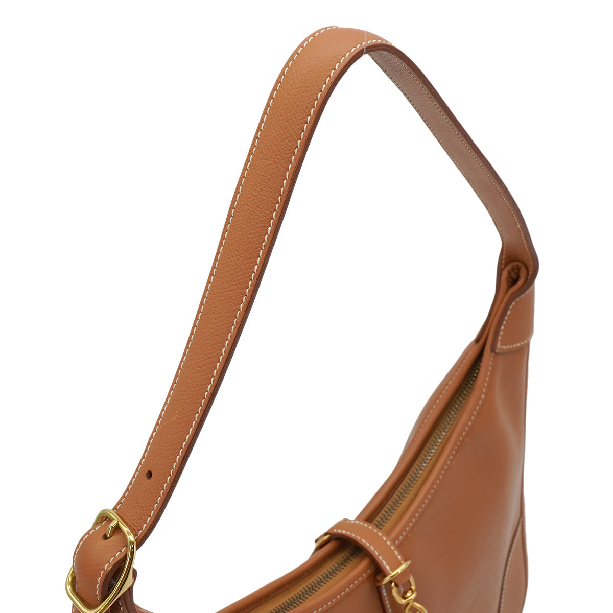 HERMES TRIM 31 GOLD COUCHEVEL SHOULDER BAG 1998 SQUARE B GOLD HARDWARE 90344355