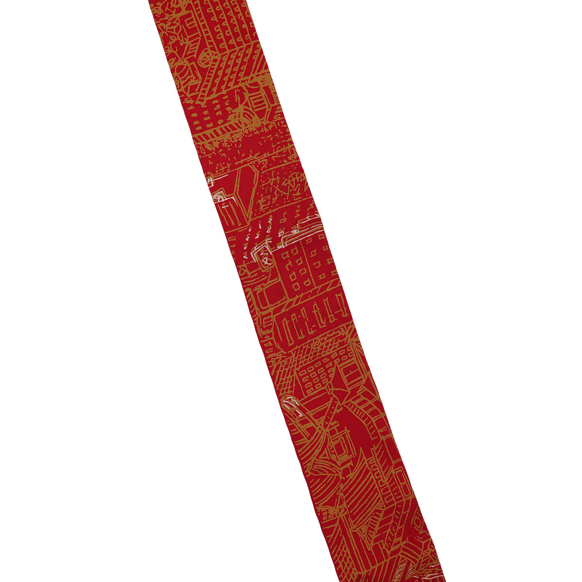 HERMES TWILLY LAIR DE GINZA SCARF RED SILK 90325940