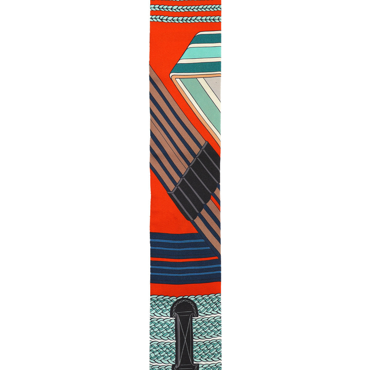 HERMES TWILLY SANGLES EN ZIGZAG SCARF MULTICOLOR SILK 90328693