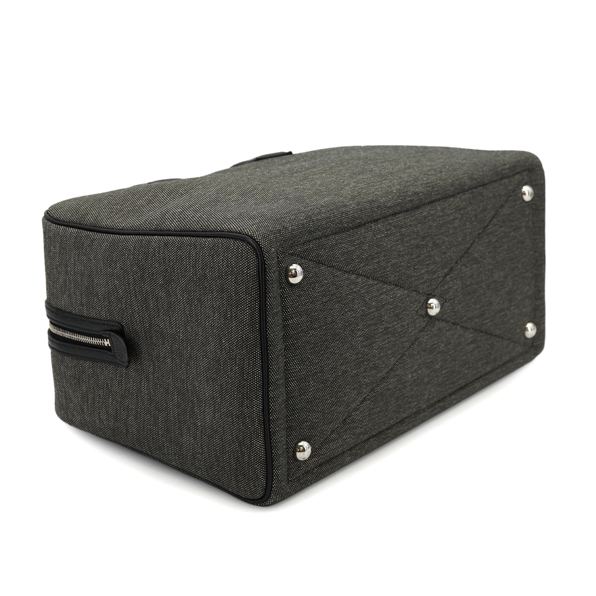 HERMES VICTORIA2 43 BLACK GRAY TOILE TECHNIQUE TAURILLON CLEMENCE 2015 T STAMP 90331369
