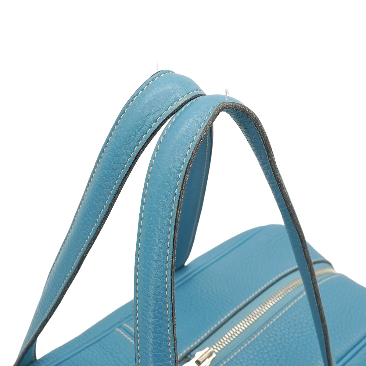 HERMES VICTORIA 2 35 BLUE JEAN TAURILLON CLEMENCE HAND BAG 2015 T STAMP PALLADIUM HARDWARE 90334271